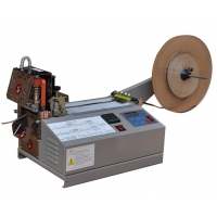 New Hot HX-102 Hot and cold satin wire ribbon PVC nylon webbing buckles elastic hook and loop cutting machine  for sale